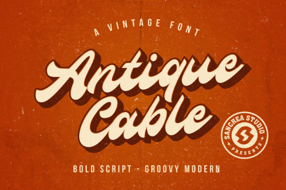 Antique Cable Font: Vintage Style for Web Design