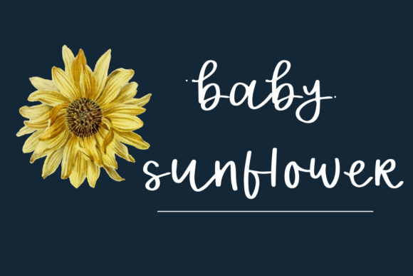 Baby Sunflower Font: Elegant Script for Digital Marketing