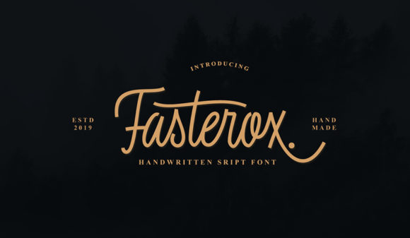 Fasterox Font: Elegant Script for Handmade Labels