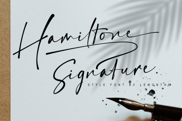 Hamiltone Signature Font for Relaxed Editorial Design