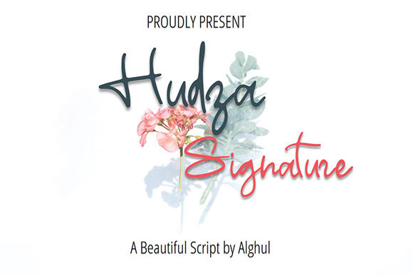 Hudza Signature Font for Professional Small Business Branding