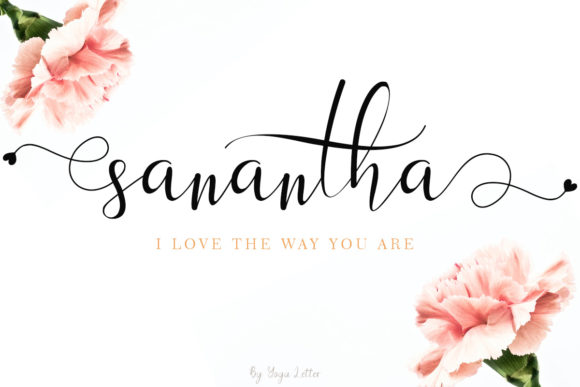 Sanantha Font: Elegant Script for Handmade Products